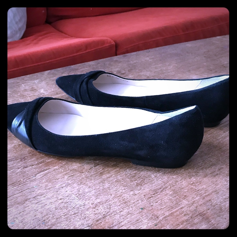 Cole Haan Black Suede Flats